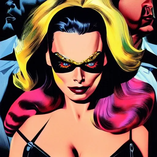 Image similar to eye shadow makeup margot robbie by artgem by brian bolland by alex ross by artgem by brian bolland by alex rossby artgem by brian bolland by alex ross by artgem by brian bolland by alex ross