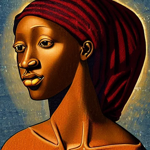 African Girls Art Black Woman Painting - Crealandia