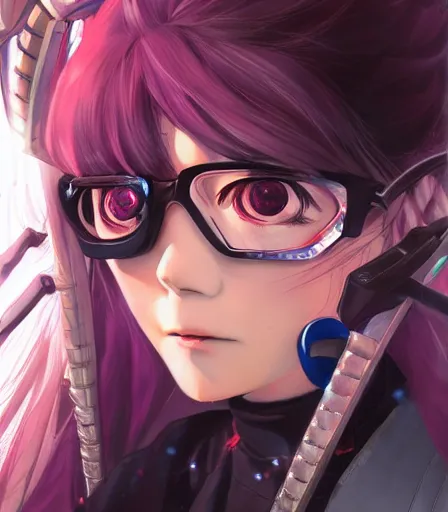 Image similar to An anime portrait of Cyberpunk Nezuko , by Stanley Artgerm Lau, WLOP, Rossdraws, James Jean, Andrei Riabovitchev, Marc Simonetti, and Sakimichan, tranding on artstation