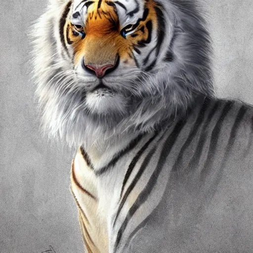 Prompt: a beautfiul award winning aesthetic commission of an antrho albino tiger wearing a black padded hooded puffer jacket,digital art,art by artgerm,character design by charles bowater,ross tran,photorealistic,detailed face,hyperdetailed,western comic,2021,artstation,deviantart