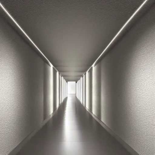 Image similar to infinite white metallic hallway with different colored lizards crawling on the walls, 4k realistic photo