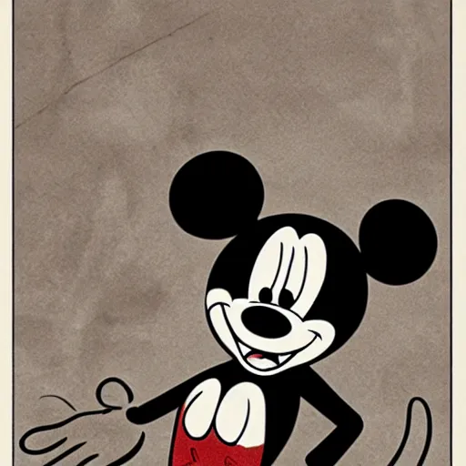 Prompt: Mickey Mouse as Rat-Man by Ortolani