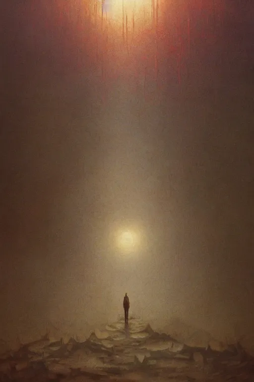 Image similar to the end of all things, concept art, digital painting, hyperrealistic 4 k beksinski, trending on artstation