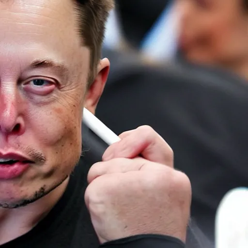 Image similar to elon musk eating crayons