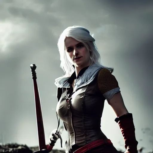 Prompt: full body Ciri from the witcher, attractive pose, cinematic, wallpaper