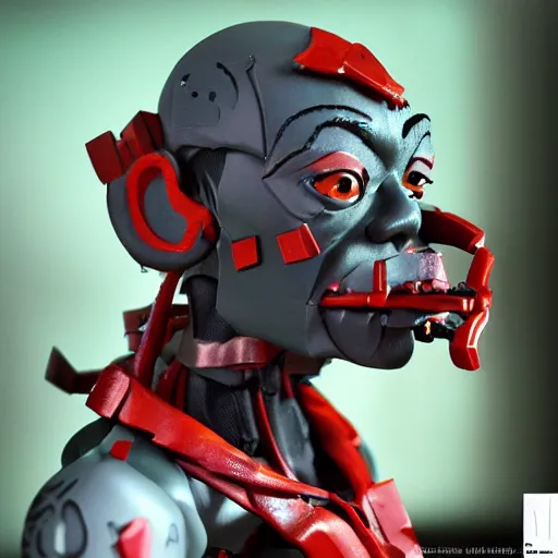 Image similar to maya angelou cosplay boston dynamics, stop motion vinyl action figure, plastic, toy, butcher billy style