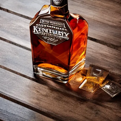 Prompt: kentucky bourbon on a table