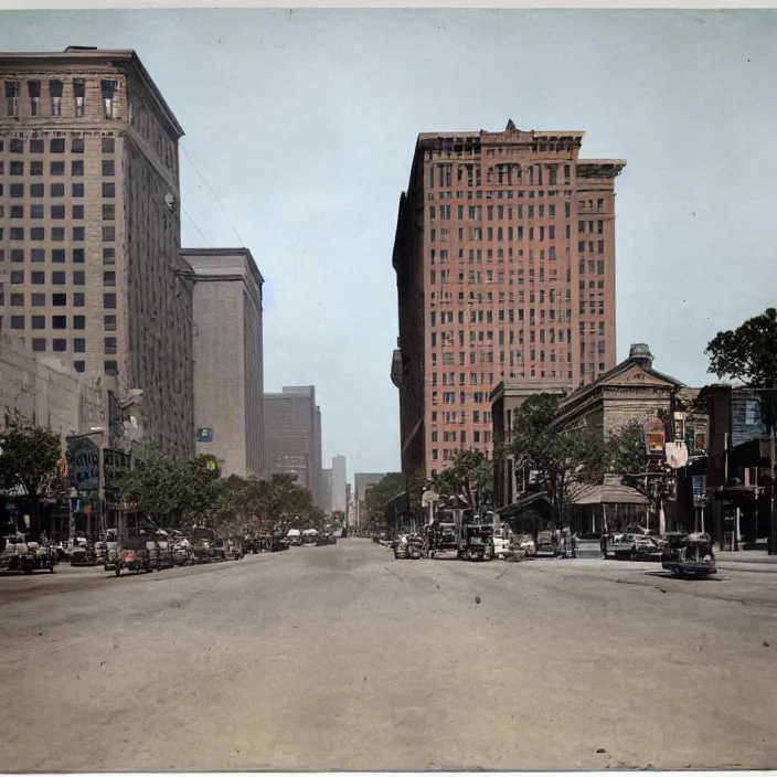 Prompt: color photograph, downtown jacksonville florida, 1 9 0 5, 8 k, medium - format print