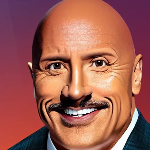 Image similar to Dr Phil as Dwayne Johnson