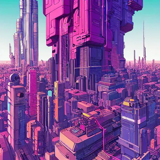 Image similar to cyberpunk city art by Josan Gonzalez, sci-fi, highly detailed, digital painting, artstation, smooth, sharp focus, illustration, concept art by Josan Gonzalez and James Gurney and Mœbius