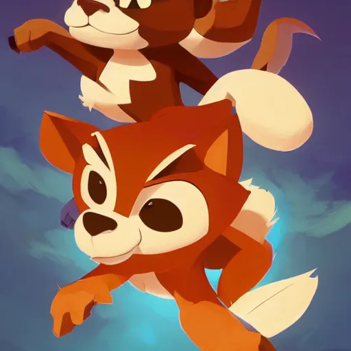 Image similar to face icon stylized minimalist chip'n dale : rescue rangers, loftis, cory behance hd by jesper ejsing, by rhads, makoto shinkai and lois van baarle, ilya kuvshinov, rossdraws global illumination