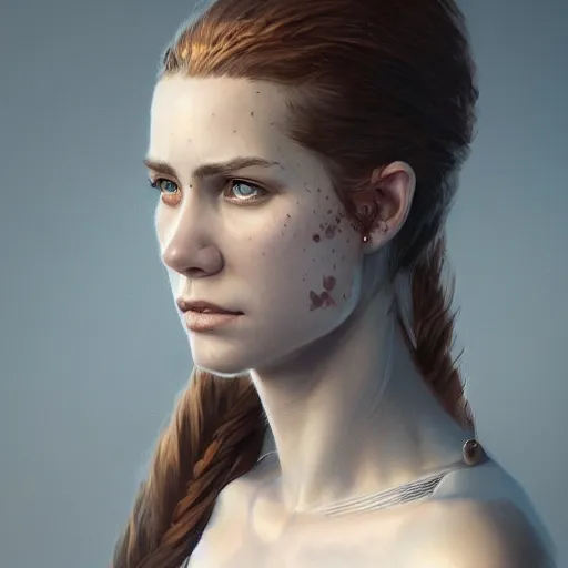 Prompt: portrait of a beautiful young scandinavian woman with a half shaved undercut hairstyle wearing full plate armor, HD, D&D 4k, 8k, incredibly detailed, intricate, masterpiece, digital illustration by greg rutkowski, trending on artstation, character design, concept art