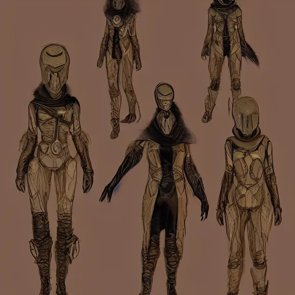 Prompt: Concept Art Sci Fi Dune Character