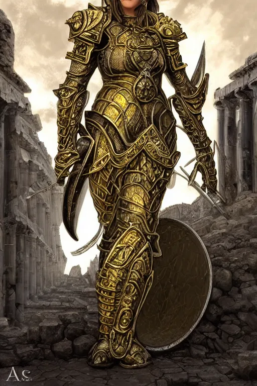 Image similar to portrait knights of Zodiac girl, metallic Silver and ice color reflected armor, in ruined Agora of Athens, ssci-fi, fantasy, intricate, very very beautiful, elegant, golden light, highly detailed, digital painting, artstation, concept art, smooth, sharp focus, illustration, art by art by artgerm and greg rutkowski and alphonse mucha and loish and WLOP