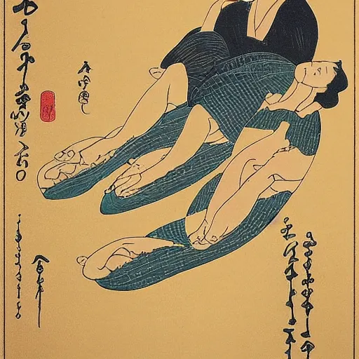 Prompt: “human feet in the ocean, in the style of Ukiyo-e”