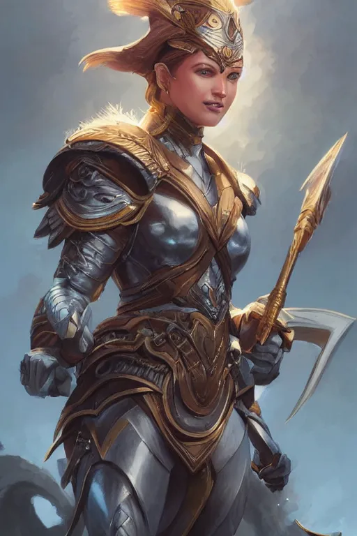 Image similar to amazon valkyrie athena, d & d, fantasy, portrait, highly detailed, headshot, digital painting, trending on artstation, concept art, sharp focus, illustration, art by artgerm and greg rutkowski and magali villeneuve