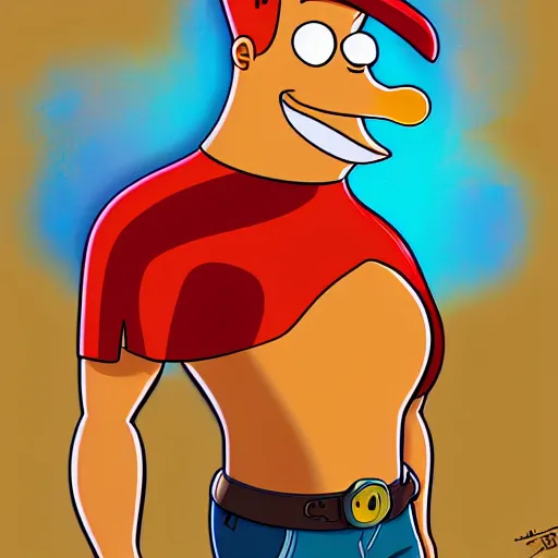 Prompt: fry from futurama, being a great, loveable guy, whimsical, disney splash art, art by artgerm, intricately detailed, highly detailed, trending on artstation, 4 k, wallpaper - 1 0 2 4