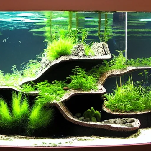 Image similar to habitat 67 inside of an aquascape