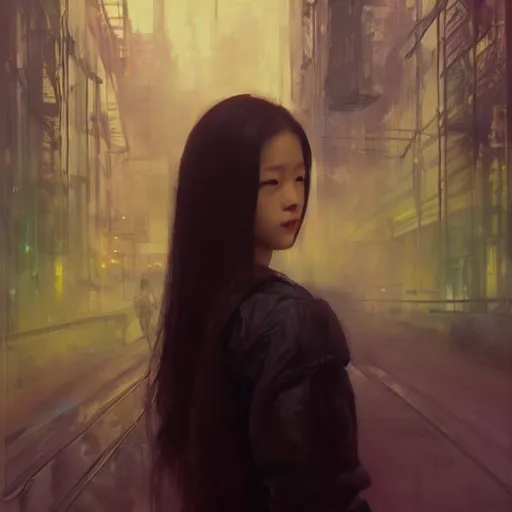 Image similar to jisoo of blackpink, hyperrealistic portrait, bladerunner street, art of elysium by jeremy mann and alphonse mucha, fantasy art, photo realistic, dynamic lighting, artstation, poster, volumetric lighting, very detailed face, 8 k, award winning