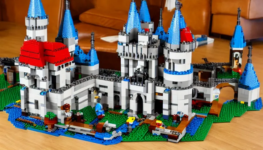 Prompt: lego castle, 8K