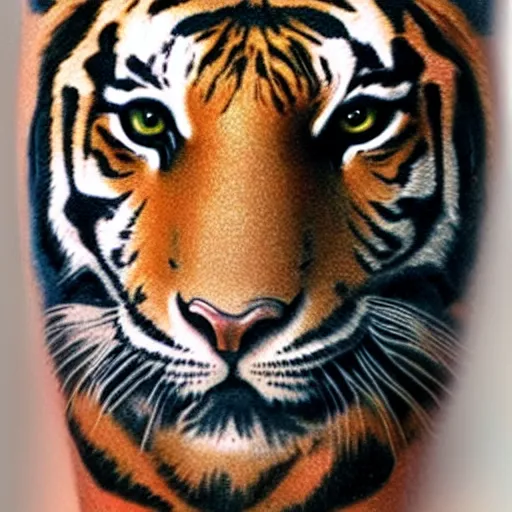 Image similar to head of a tiger tattoo