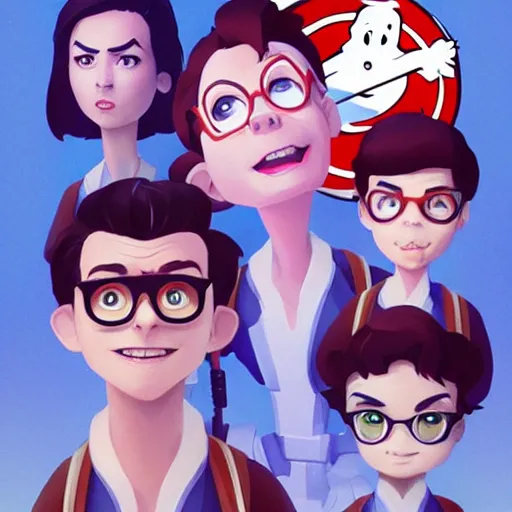 Image similar to face icon stylized minimalist ghostbusters, loftis, cory behance hd by jesper ejsing, by rhads, makoto shinkai and lois van baarle, ilya kuvshinov, rossdraws global illumination