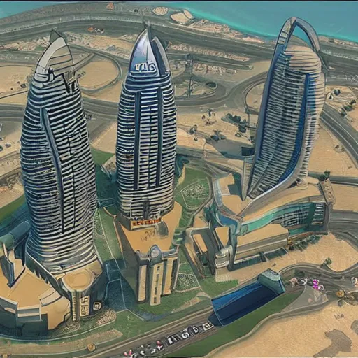 Image similar to gta : dubai, artgem