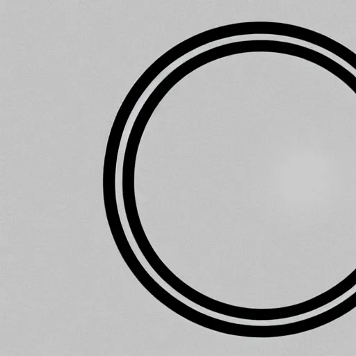 Image similar to a perfect circle, around the outer edge of the circle is the silhouette of a city skyline, inside the circle is empty, black and white, minimalist, in the style of a line drawing