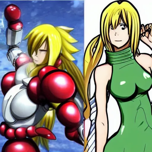 Prompt: samus as an anime character fantasy by hiromu arakawa eiichiro oda