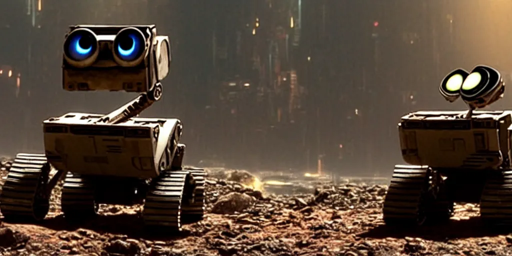 Image similar to wall - e in big datacenter shot from george lucas movie