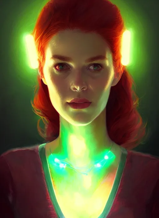 portrait of mary jane watson, red hair, green eyes, | Stable Diffusion ...