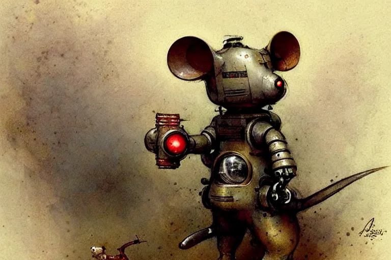 Image similar to adventurer ( ( ( ( ( 1 9 5 0 s retro future robot mouse underground tunneling machine. muted colors. ) ) ) ) ) by jean baptiste monge!!!!!!!!!!!!!!!!!!!!!!!!! chrome red