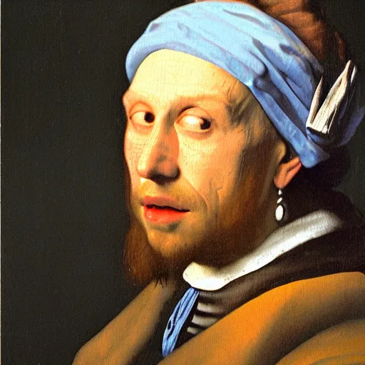 Prompt: portrait of Rick Sanchez, Johannes Vermeer, beautiful, high resolution,