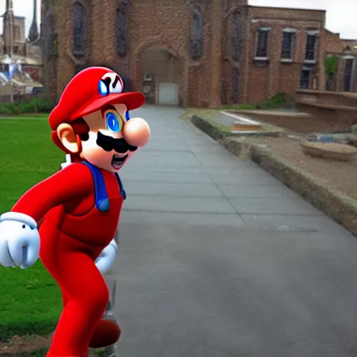 Prompt: Mario in real life