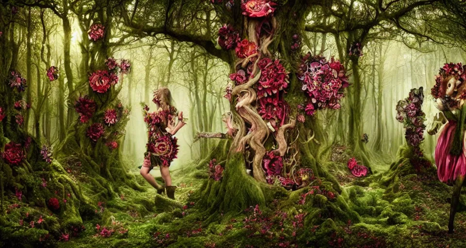 Image similar to Enchanted and magic forest, by Kirsty Mitchell