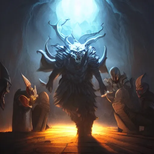 Image similar to dnd final boss encounter, dramatic lighting, high fantasy