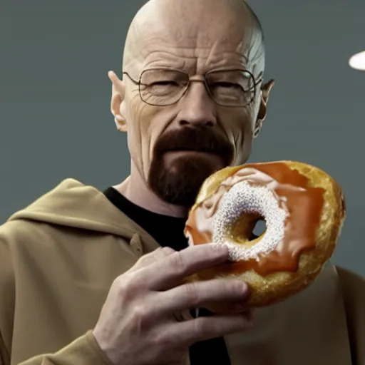 Prompt: Walter White eating a donut with Snoop Dogg, 4k, fullbody