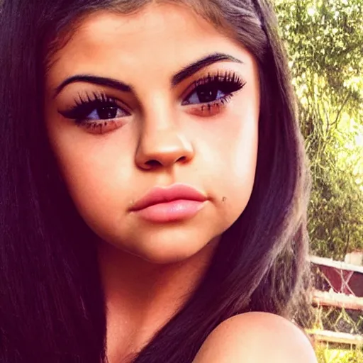 Image similar to sardine and selena gomez hybrid, photograph