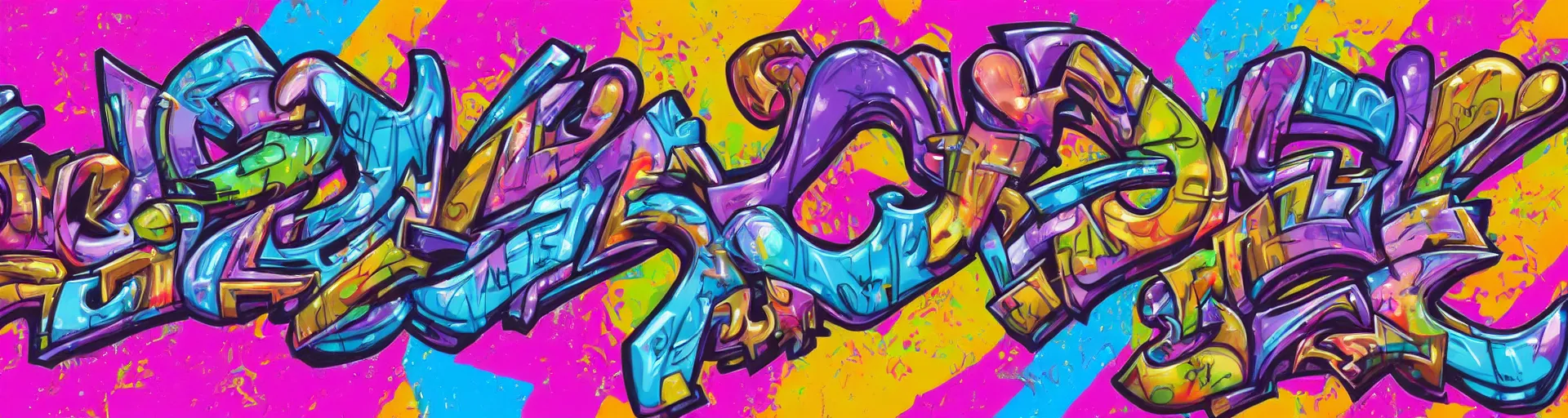 Image similar to graffiti letters, graffiti writing, graffiti, highly detailed, digital painting, artstation, concept art, sharp focus, illustration, by lisa frank