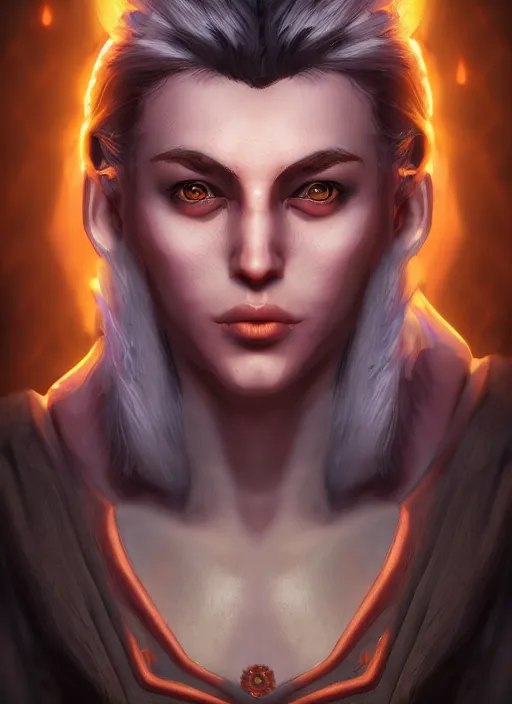 Prompt: A fantasy comic book style portrait painting of a mage, unreal 5, DAZ, hyperrealistic, octane render, RPG portrait, dynamic lighting