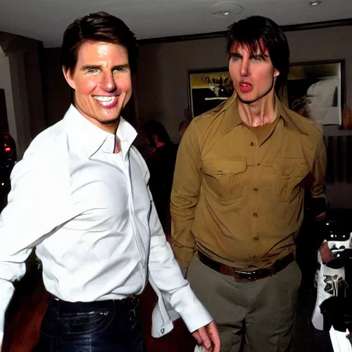 Image similar to Tom Cruise and Xenu hanging out