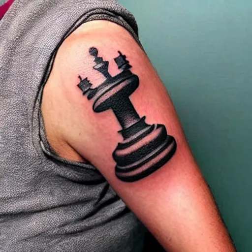 cool tattoo of a chess pawn, Stable Diffusion