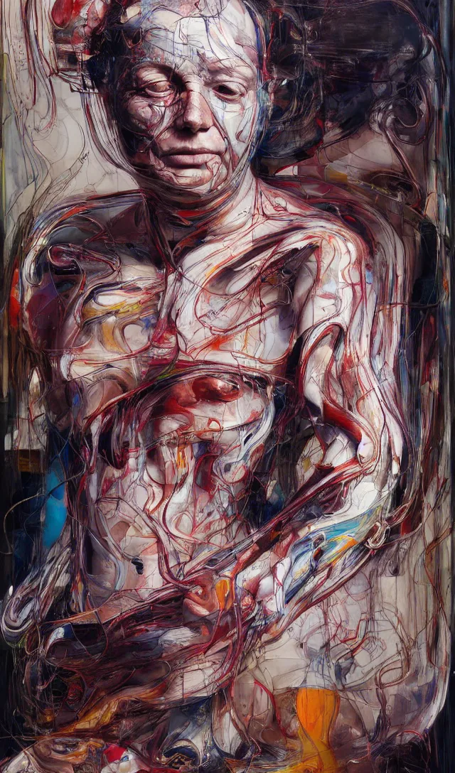 Image similar to it is only with the heart that one can see rightly ; what is essential is invisible to the eye. full body by jenny saville, scifi, neo - gothic, intricate, rich deep colors. part by james jean, part by adrian ghenie and gerhard richter.