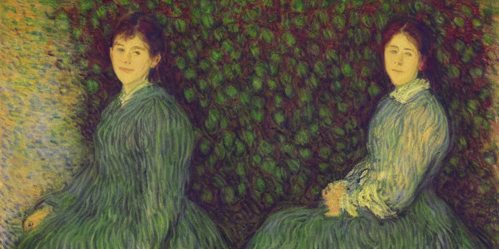 Prompt: A portrait of Margaret by Monet, in the Monet style.
