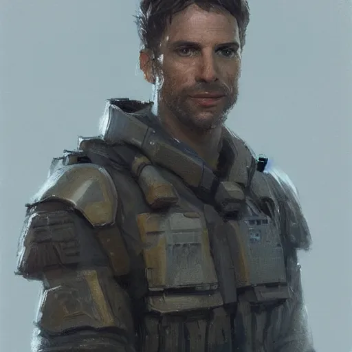 Prompt: portrait of a man by greg rutkowski, he looks like harris dickinson, wearing military fatigues of the galactic republic, star wars expanded universe, he is about 3 0 years old, highly detailed portrait, digital painting, artstation, concept art, smooth, sharp foccus ilustration, artstation hq