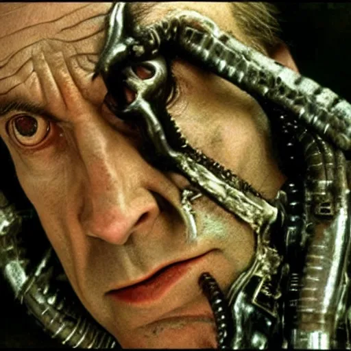 Image similar to film still of saul goodman in aliens, by hr giger