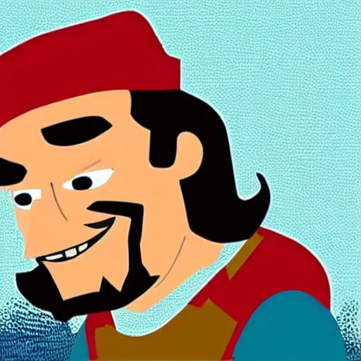 Prompt: che guevara as a pixar character