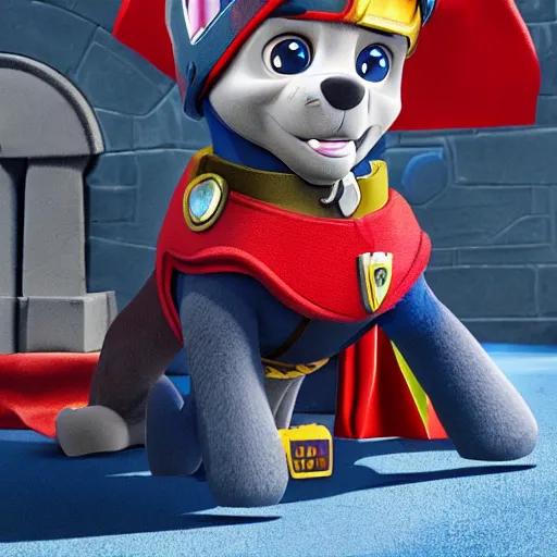 Prompt: thor in paw patrol