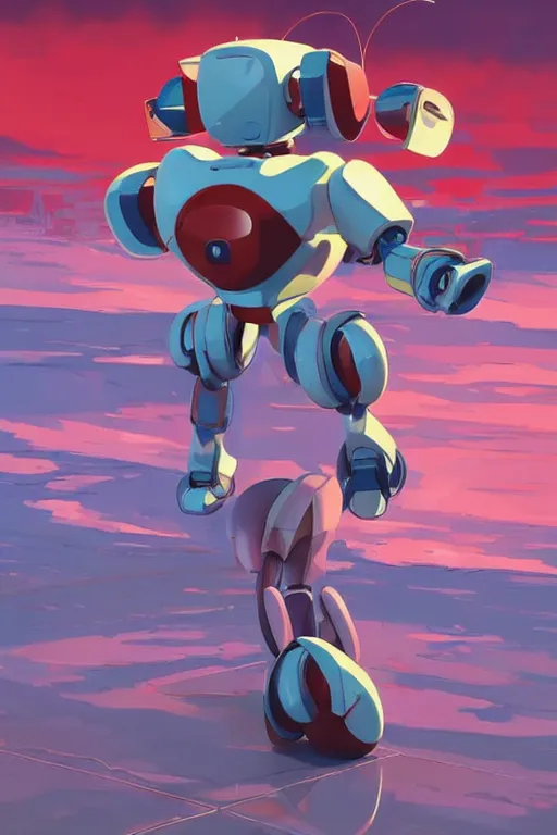 Image similar to metabots medabots medarotto medarot robot minimalist comics, behance hd by jesper ejsing, by rhads, makoto shinkai and lois van baarle, ilya kuvshinov, rossdraws global illumination ray tracing hdr radiating a glowing aura