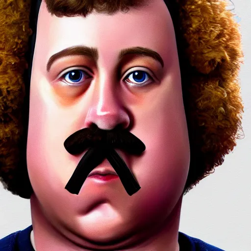 Image similar to the lovechild of paul blart and napoleon dynamite, realistic, hyperrealistic, 8 k resolution, hd quality, very detailed, highly detailed, intricate details, very realistic, trending on artstation, really realistic, very realistic